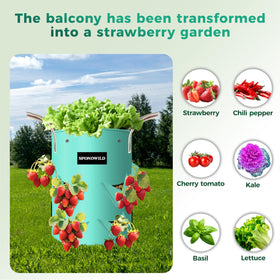 SPONDWILD top holes secure strawberry vines and prevent lodging.