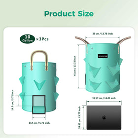 SPONDWILD bag with breathable windows boosts airflow for healthier root growth.