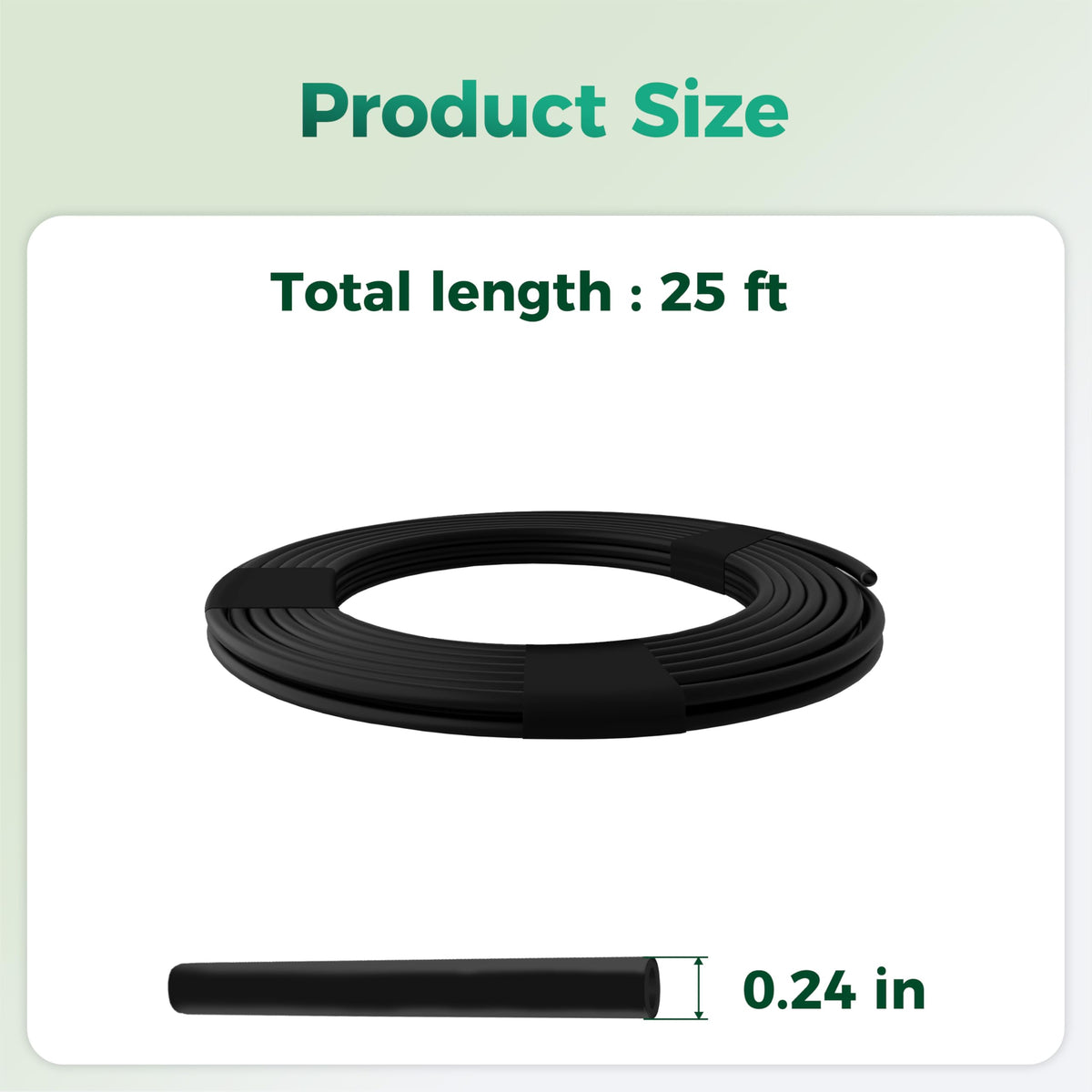 SPONDWILD UV-protected black drip hose ideal for outdoor use.