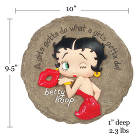 Versatile stepping stone or wall plaque for greeting guests at the doorstep.