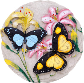 Spoontiques butterfly stepping stone for garden with vibrant colors and welcoming charm.