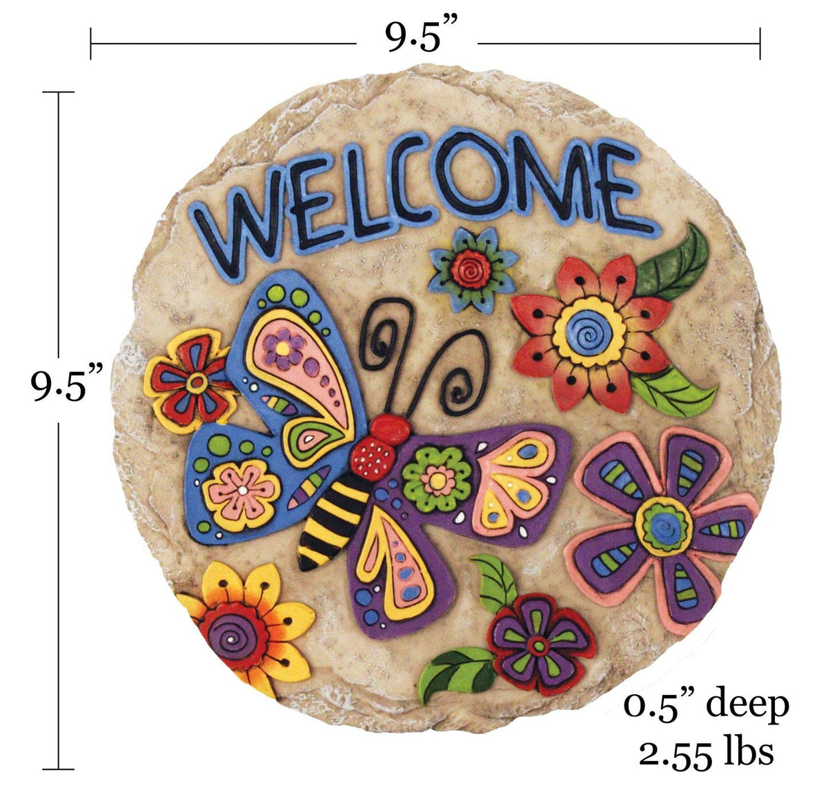 Spoontiques butterfly stepping stone invites visitors to pause along the garden path.