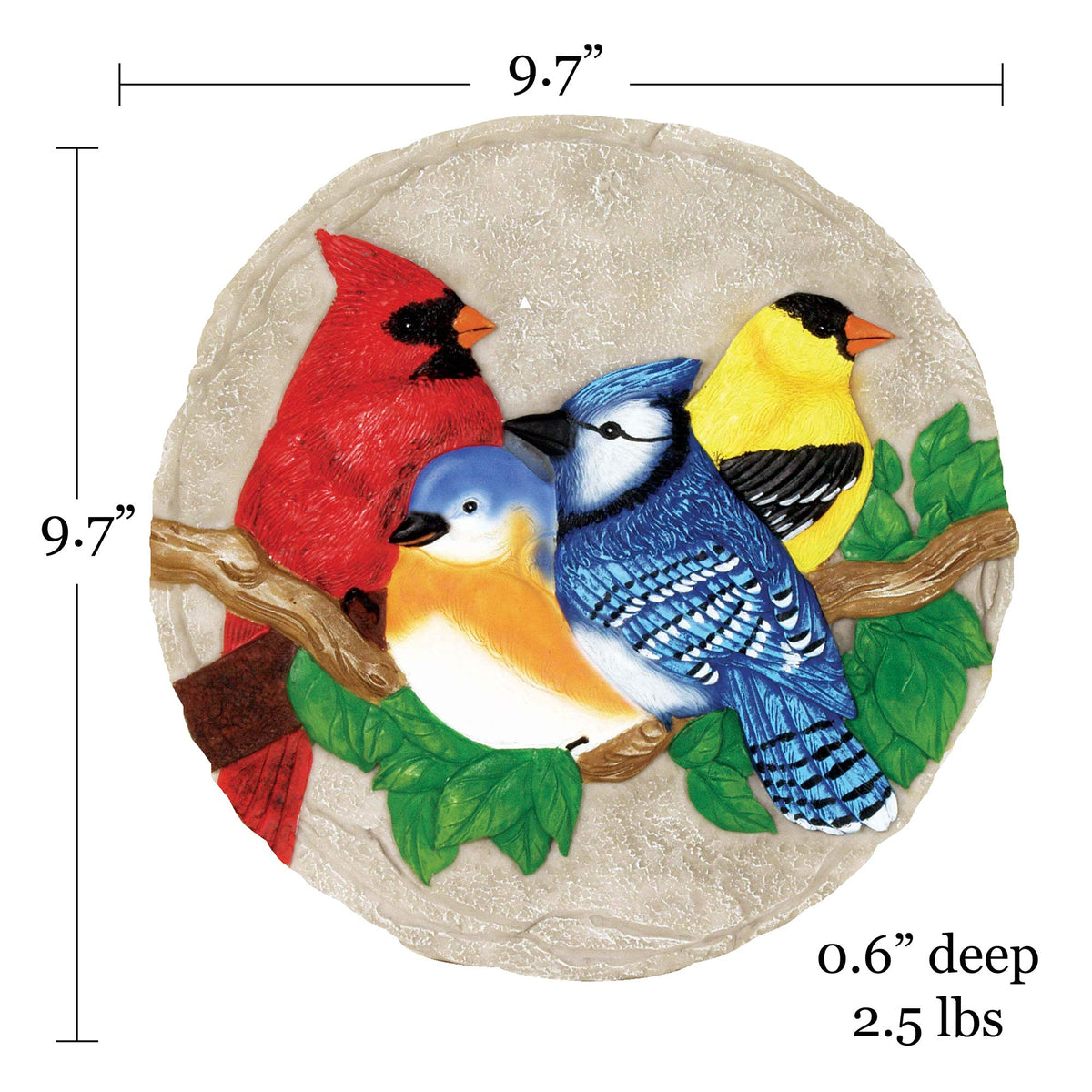 Spoontiques colorful garden stone creates a welcoming focal point along walkways.