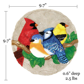 Spoontiques colorful garden stone creates a welcoming focal point along walkways.