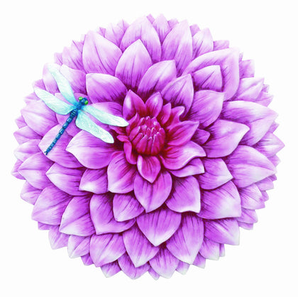 Spoontiques Dahlia Stepping Stone front view highlighting the bloom design for outdoor pathways