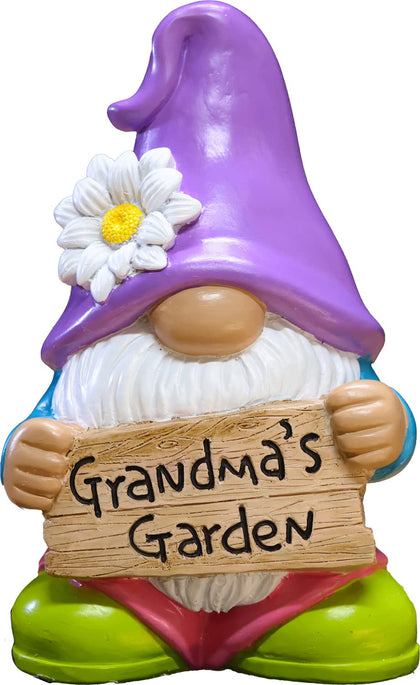 Spoontiques Grandma's Garden Gnome statue adds outdoor charm and durable weather-resistant decor.