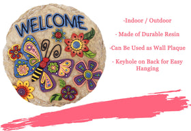 Spoontiques hand-painted butterfly garden stone delivers cheerful focal point.