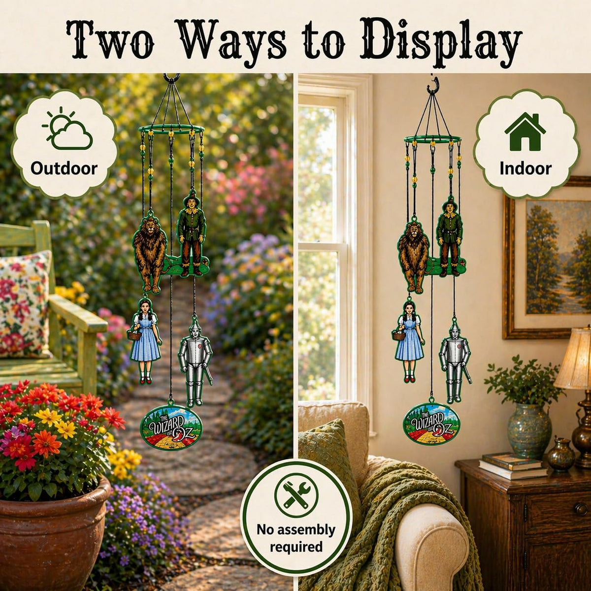 Spoontiques decorative chime enhances curb appeal with whimsical Oz-inspired details.