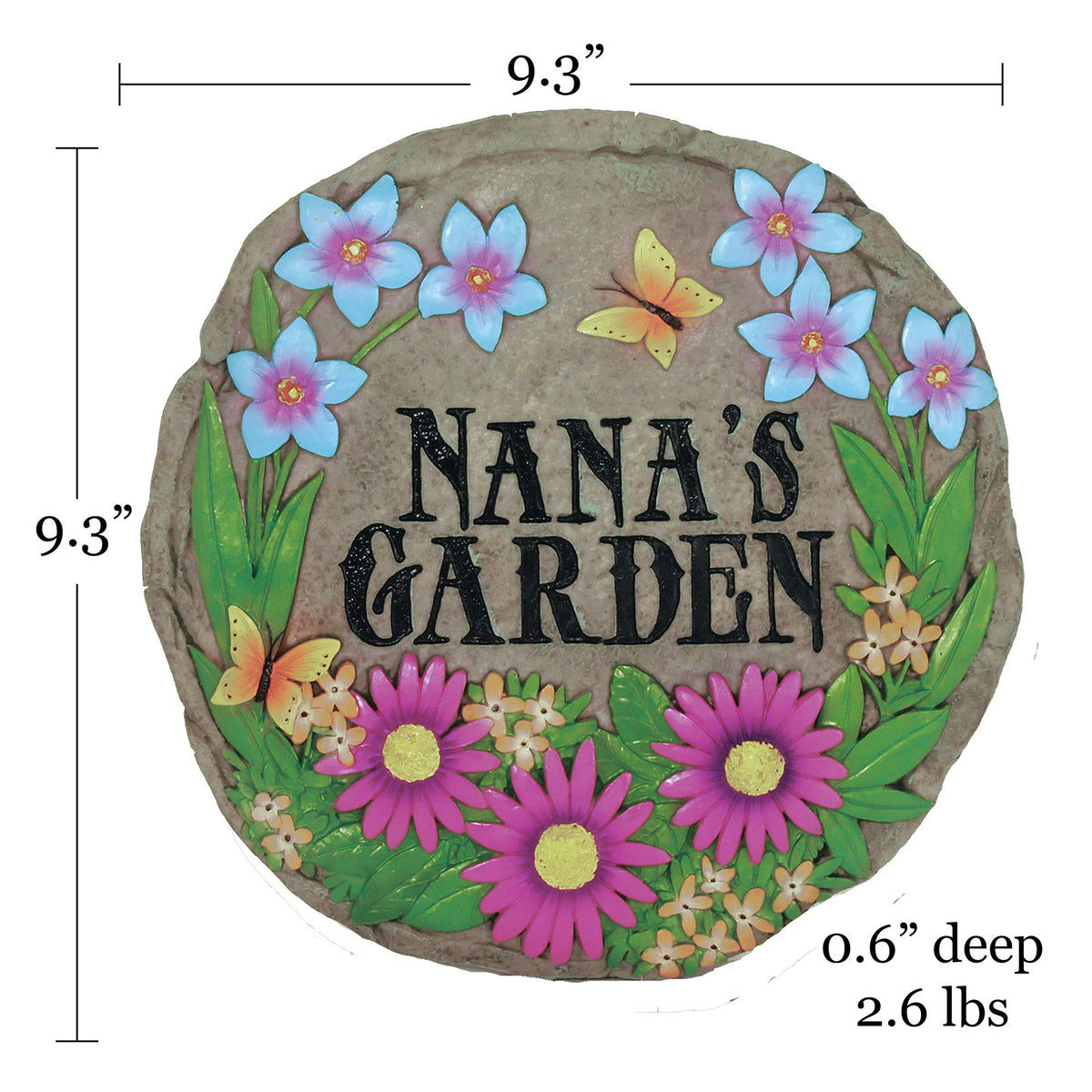 Versatile stepping stone doubles as a wall plaque with included hardware