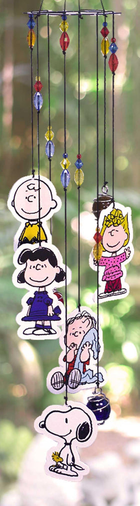 Spoontiques Peanuts Wind Chime designed for outdoor garden decor and tranquil patio sounds.