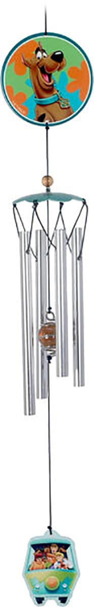 Spoontiques Scooby Doo wind chimes for outdoor garden decor; whimsical yard ambiance.