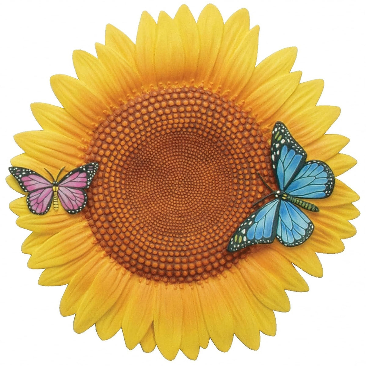Spoontiques sunflower stepping stone in garden with durable resin for outdoor use