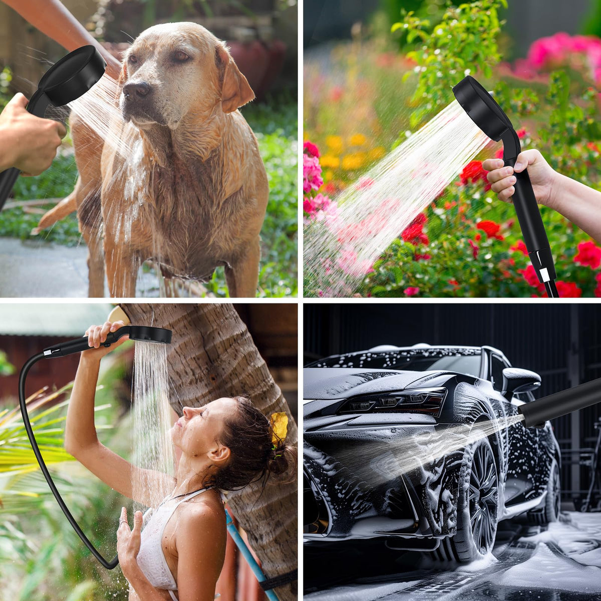 Spopal pet bath setup enabling easy outdoor grooming