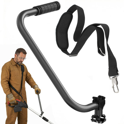 SporGain upgraded weed eater handle angled view showing ergonomic grip for precise edging