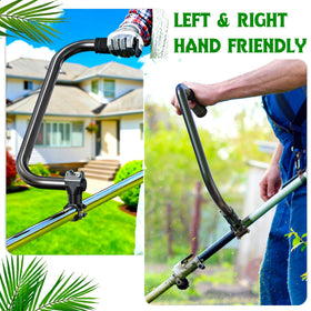 SporGain upgraded weed eater handle clamp assembly demonstrating quick installation