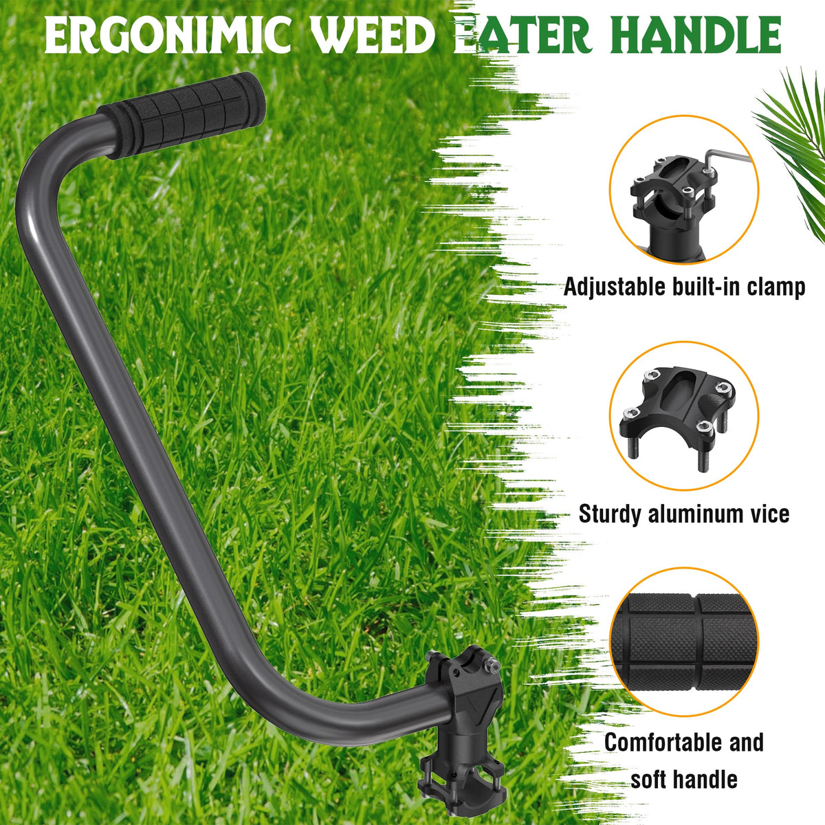 SporGain upgraded weed eater handle ergonomic grip for improved control