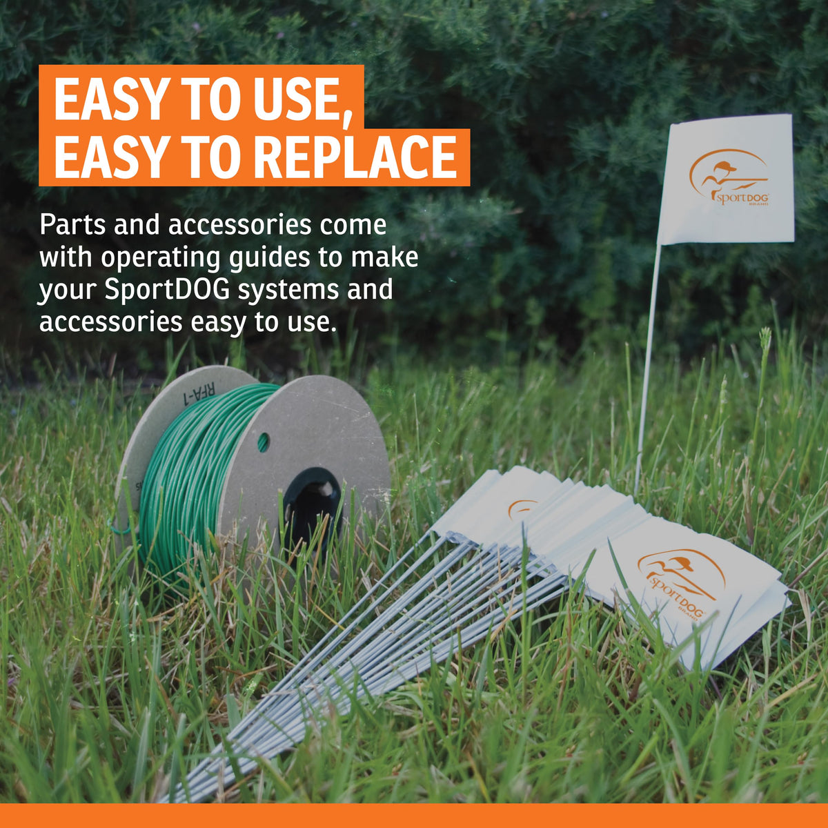 SportDOG SDF-WF in-ground fence setup enables easy expansion.
