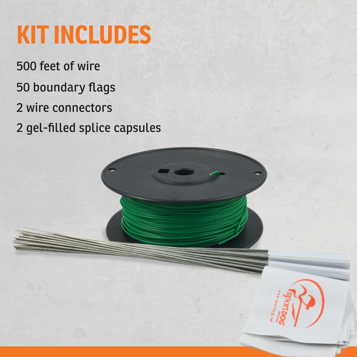 SportDOG SDF-WF splice capsules protect joins from moisture.