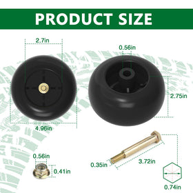 Four-pack packaging of Sporthfish 753-04856A mower deck wheels