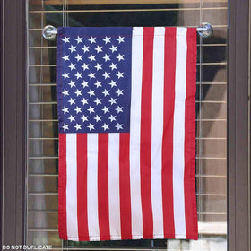 Sports Flags Pennants Company top sleeve flag for easy hanging from stands.