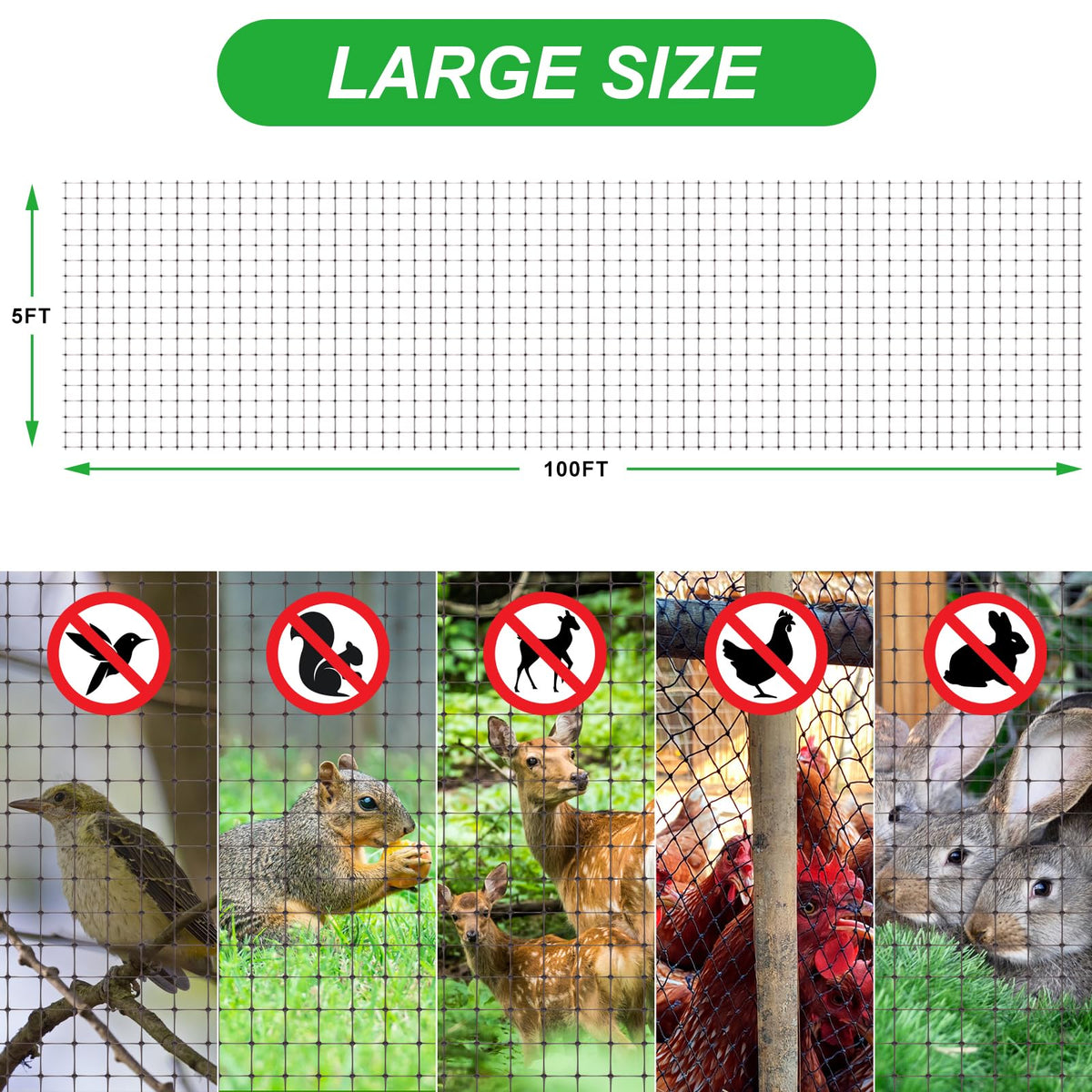 SPORTYOUTH deer fence netting installed around fruit trees to shield harvest.