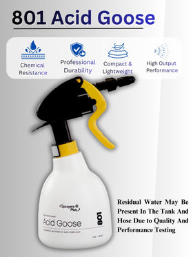 Sprayers Plus 801 Acid Trigger Sprayer nozzle offers adjustable streams for precise acid application.