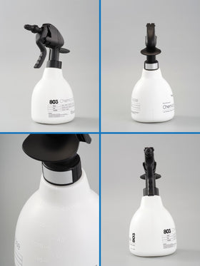 Sprayers Plus 803 application scenarios show spot treatments and general cleaning use.