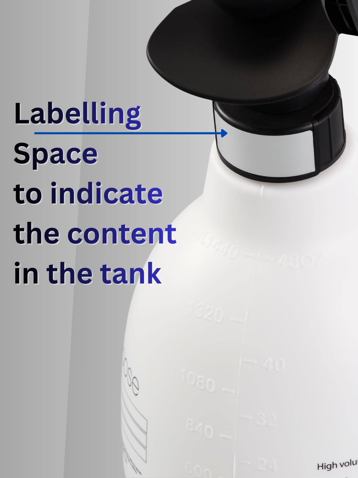 Sprayers Plus 803 translucent bottle lets you monitor contents at a glance.