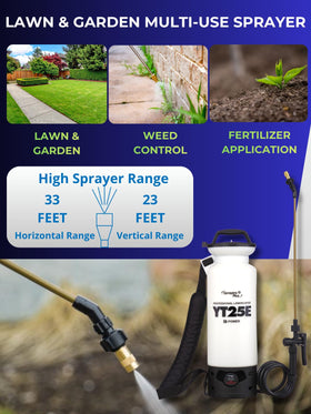 Sprayers Plus YT25E Viton seals highlight durable chemical resistance for various mixtures.