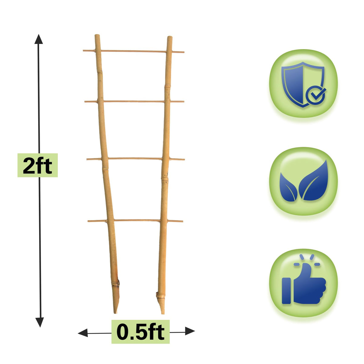 Sprigra bamboo lattice frame with stepped design guiding vines toward support