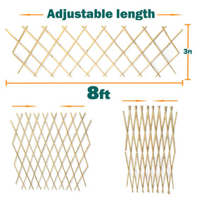 Sprigra bamboo trellis in closed form for compact storage and transport.