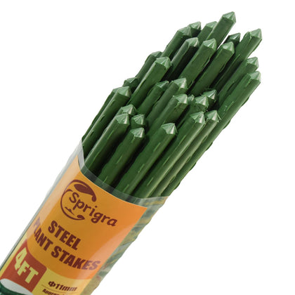 Sprigra garden stakes 4ft pack 25 stakes for reliable plant support.