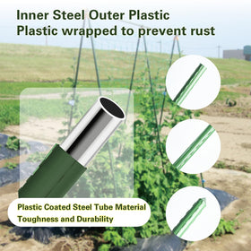 Rust-resistant coating visible on Sprigra stake, enhancing outdoor durability.