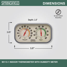 Springfield Color Track humidity meter wall mount setup in a bright room.