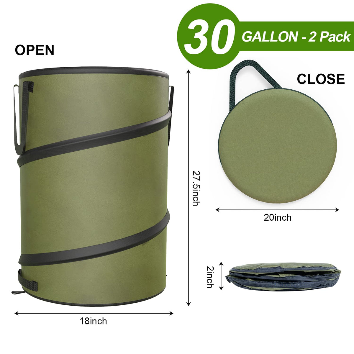 Sprinia 30gal oxford fabric bag for durable outdoor waste