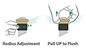 R-VAN24-360 flush feature clears dirt and debris for reliable performance.