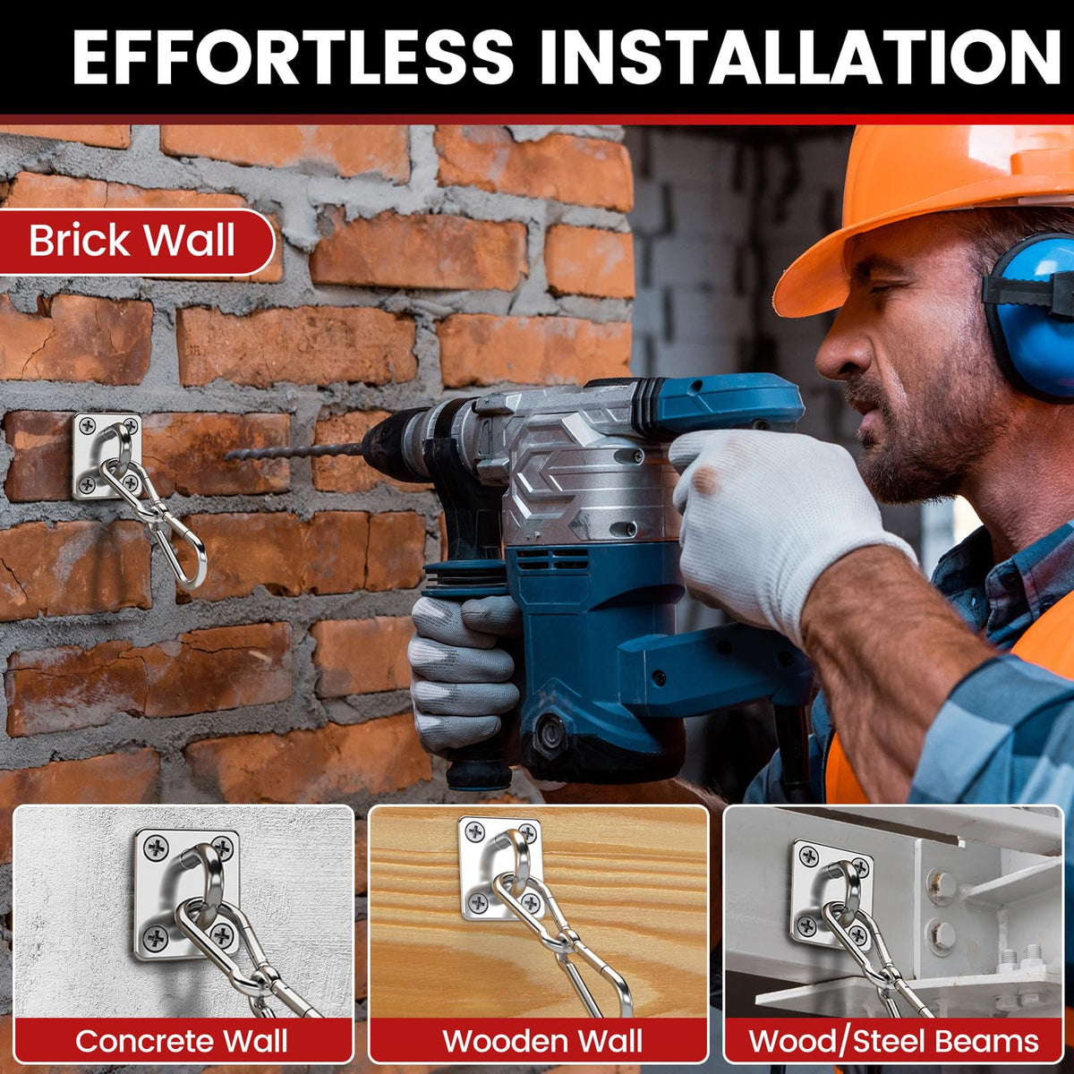 Sprookber included screws and expansion tubes for quick installations