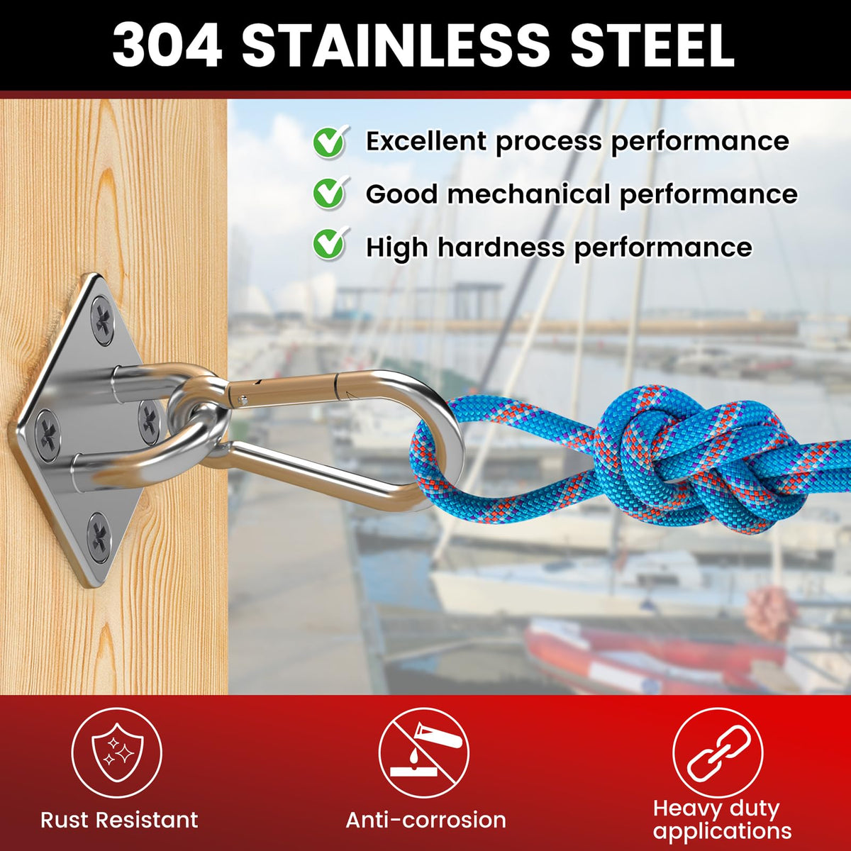 Sprookber marine hardware staple hook highlighting corrosion resistance for marine use