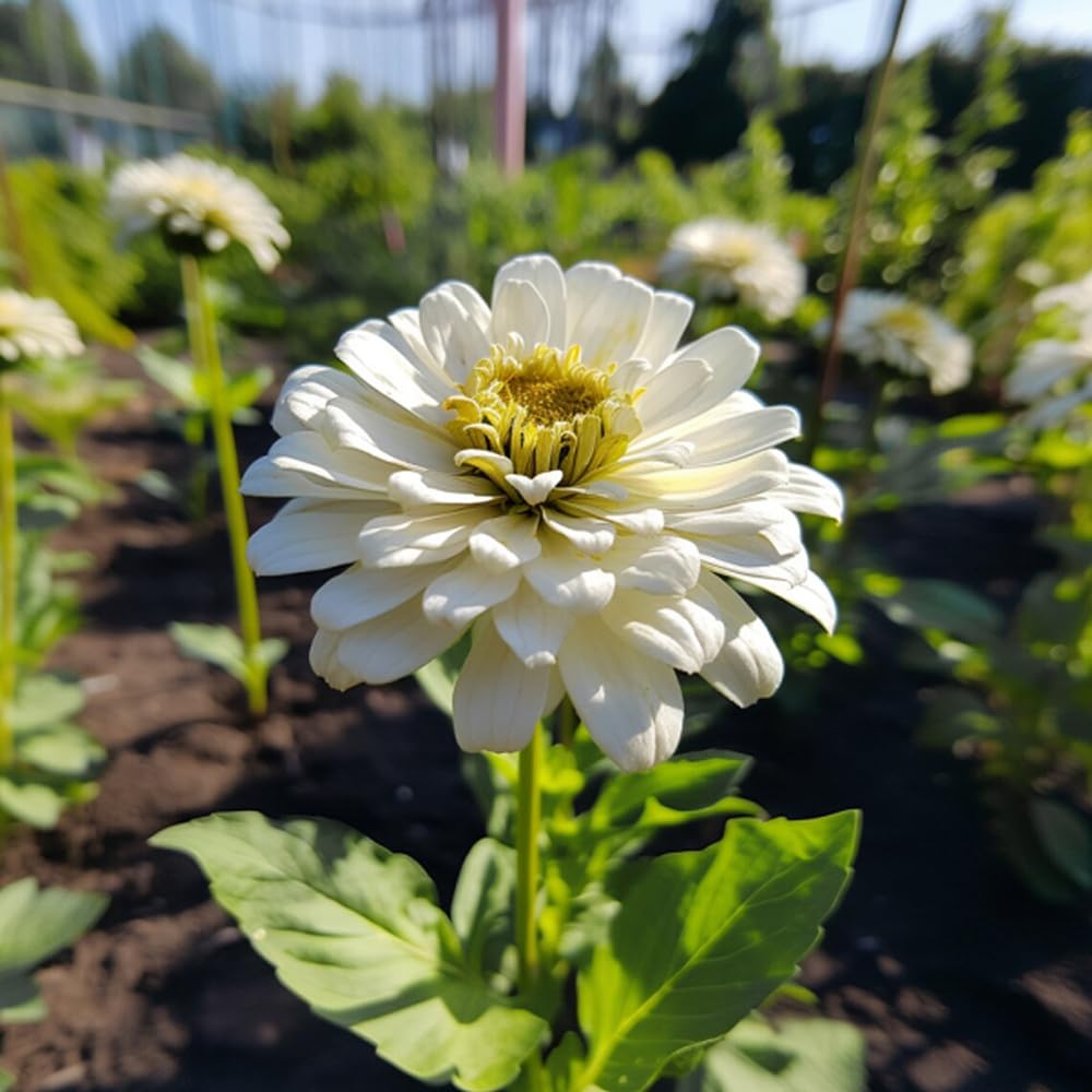 SPROUTARAQ benarys giant zinnia flowers add vibrant color to borders and beds.