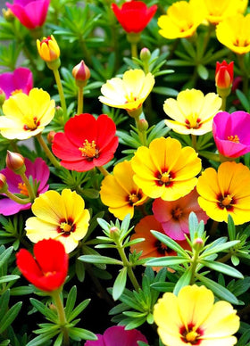 Sprouticus Maximus Purslane seed mix bag with multicolor blooms for easy groundcover.