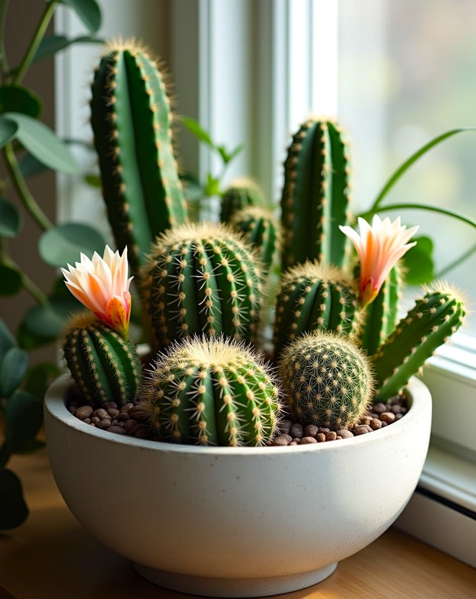 Sprouticus Maximus Seeds Cactus Mix variety textures ideal for outdoor rock gardens.