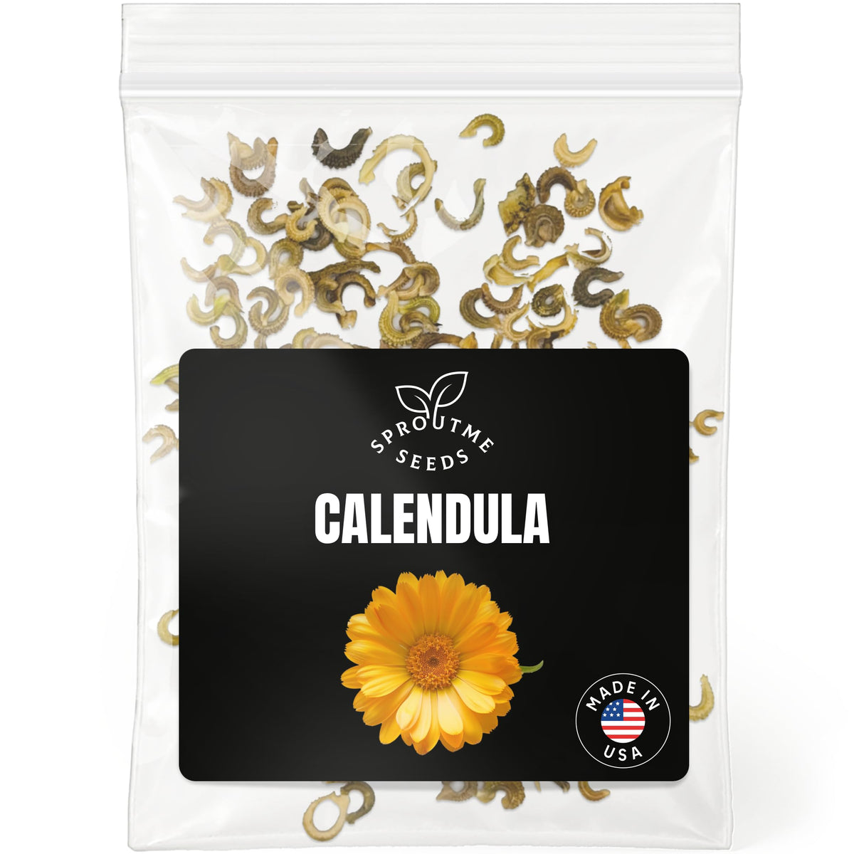 SPROUTME SEEDS Calendula Pacific Beauty bloom in a sunlit garden, ideal for borders and edible petals.