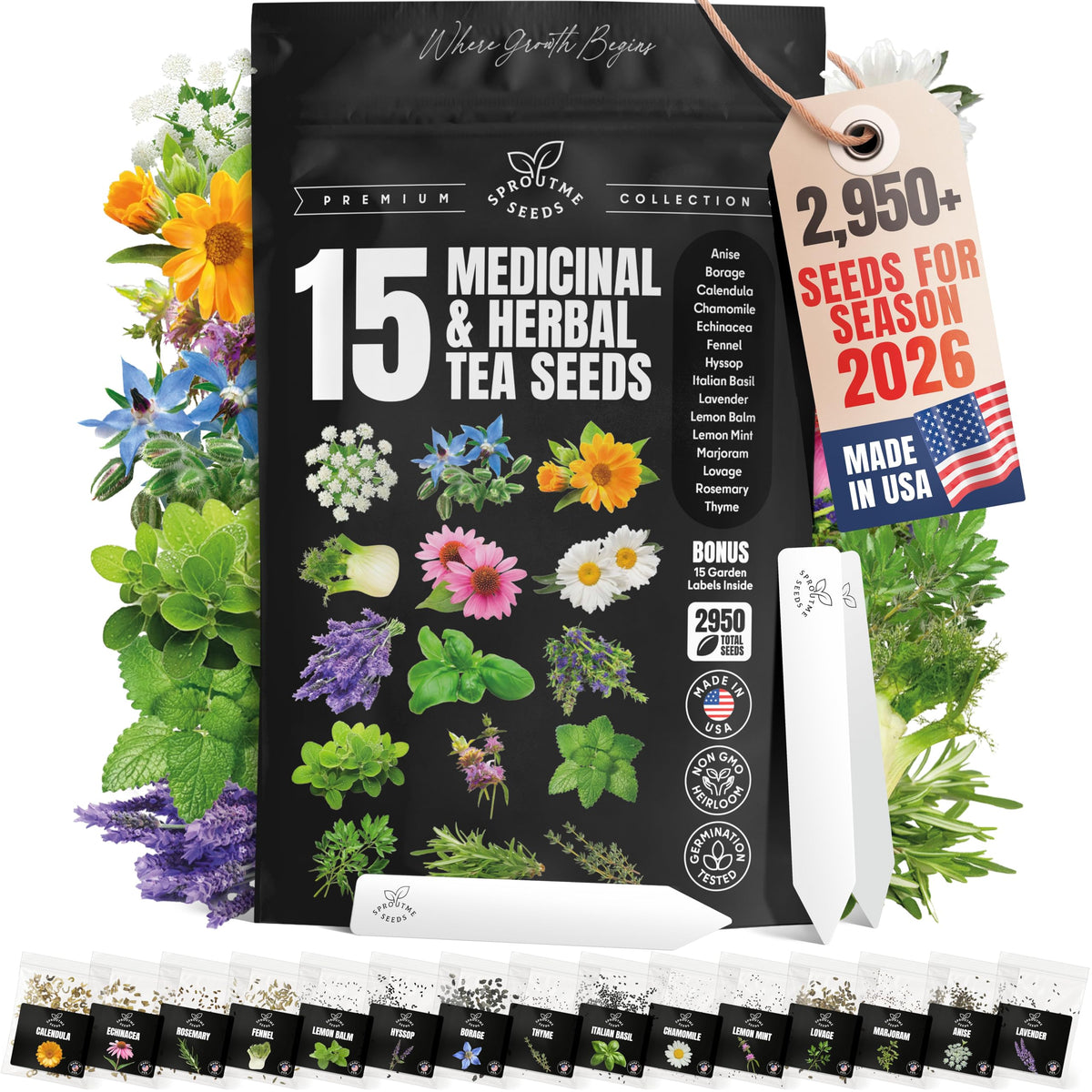 SPROUTME SEEDS calendula seeds for vibrant blooms and home remedies