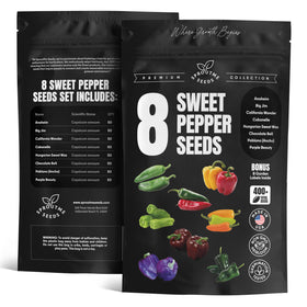 SproutMe Seeds Eight-Variety Mix pepper seeds offer versatile home gardening options.
