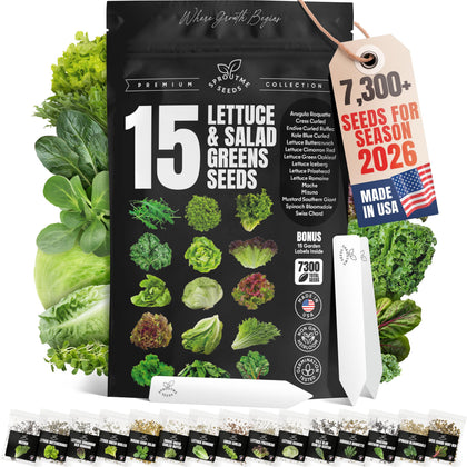SproutMe Seeds lettuce variety pack packaging for home gardens
