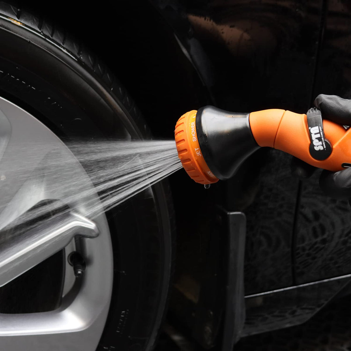 SPTA high-pressure spray cleans patios and sidewalks effectively