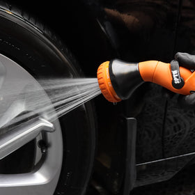 SPTA high-pressure spray cleans patios and sidewalks effectively