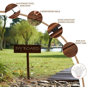 Spurgehom cedar walkway roll-out close-up, highlighting weather-resistant surface and natural grain.