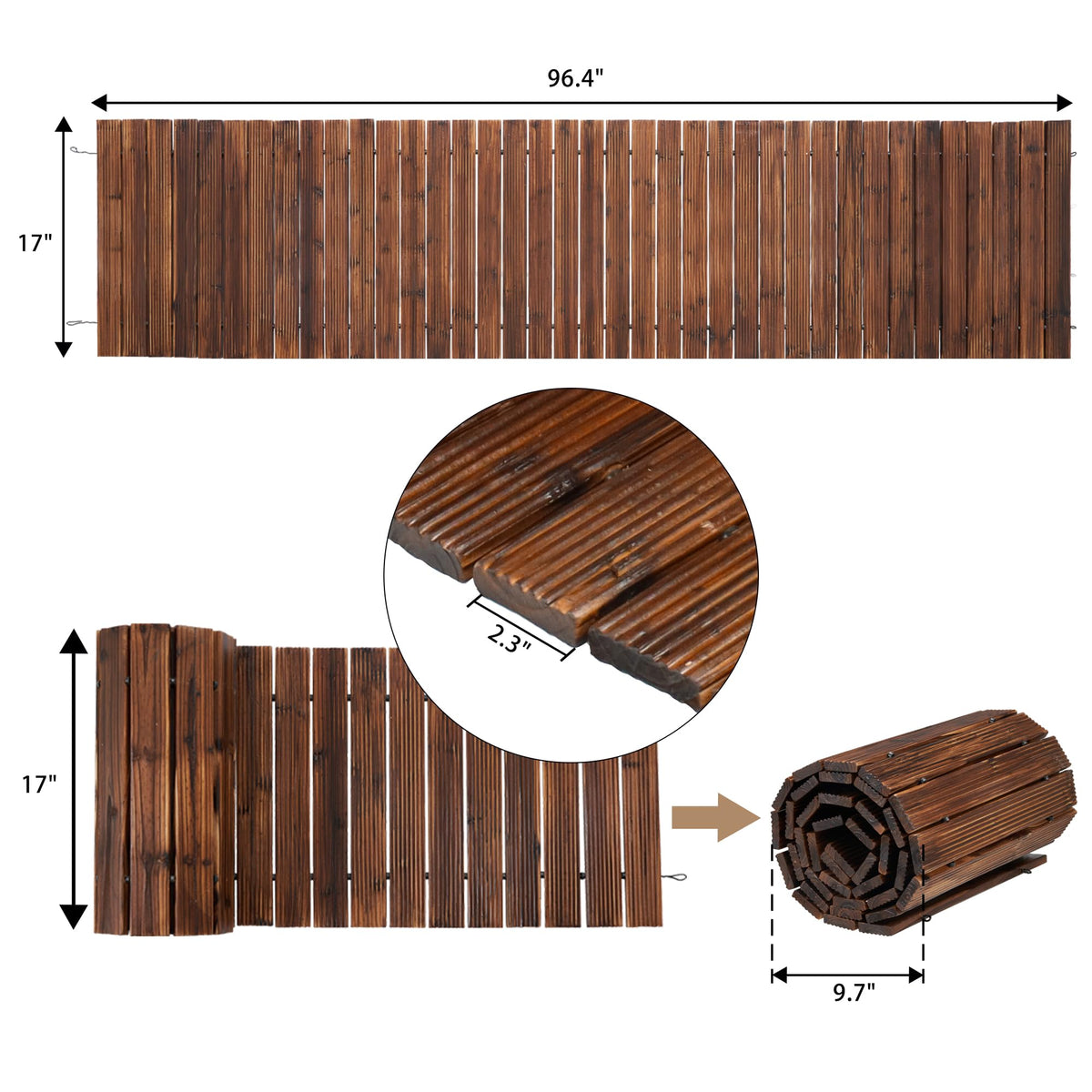 Spurgehom lawn boardwalk cedar path, a decorative enhancement for gardens.