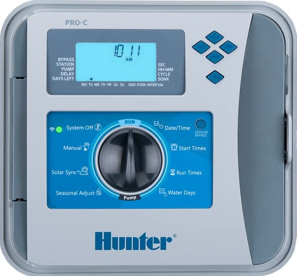 SPW Hunter Pro-C400 base timer with four zones for reliable irrigation control